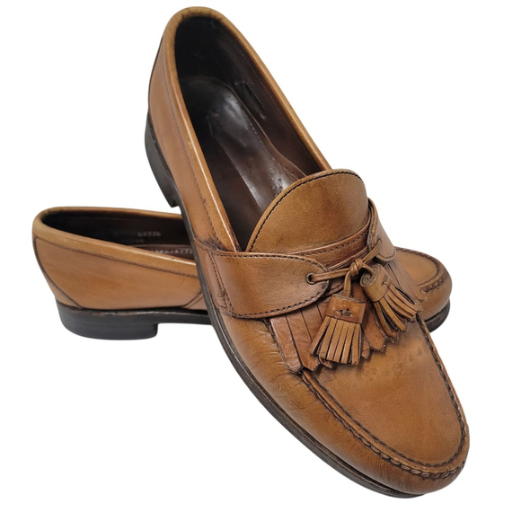 Allen Edmonds Enfield Tassel Loafers Size 12 Men's Brown Excellent Condition - Picture 1 of 15